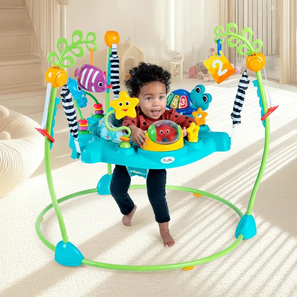 Baby Activity Jumper with Interactive Toys, Music & Sensory Play Center