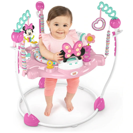 Pink Baby Activity Jumper with Interactive Toys, Music & Sensory Play Center
