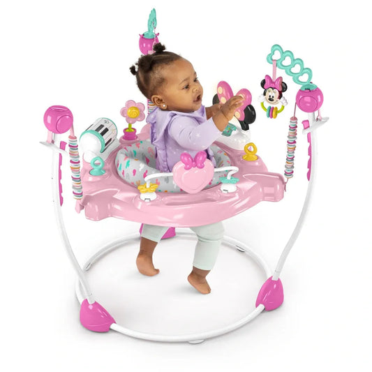 Pink Baby Activity Jumper with Interactive Toys, Music & Sensory Play Center